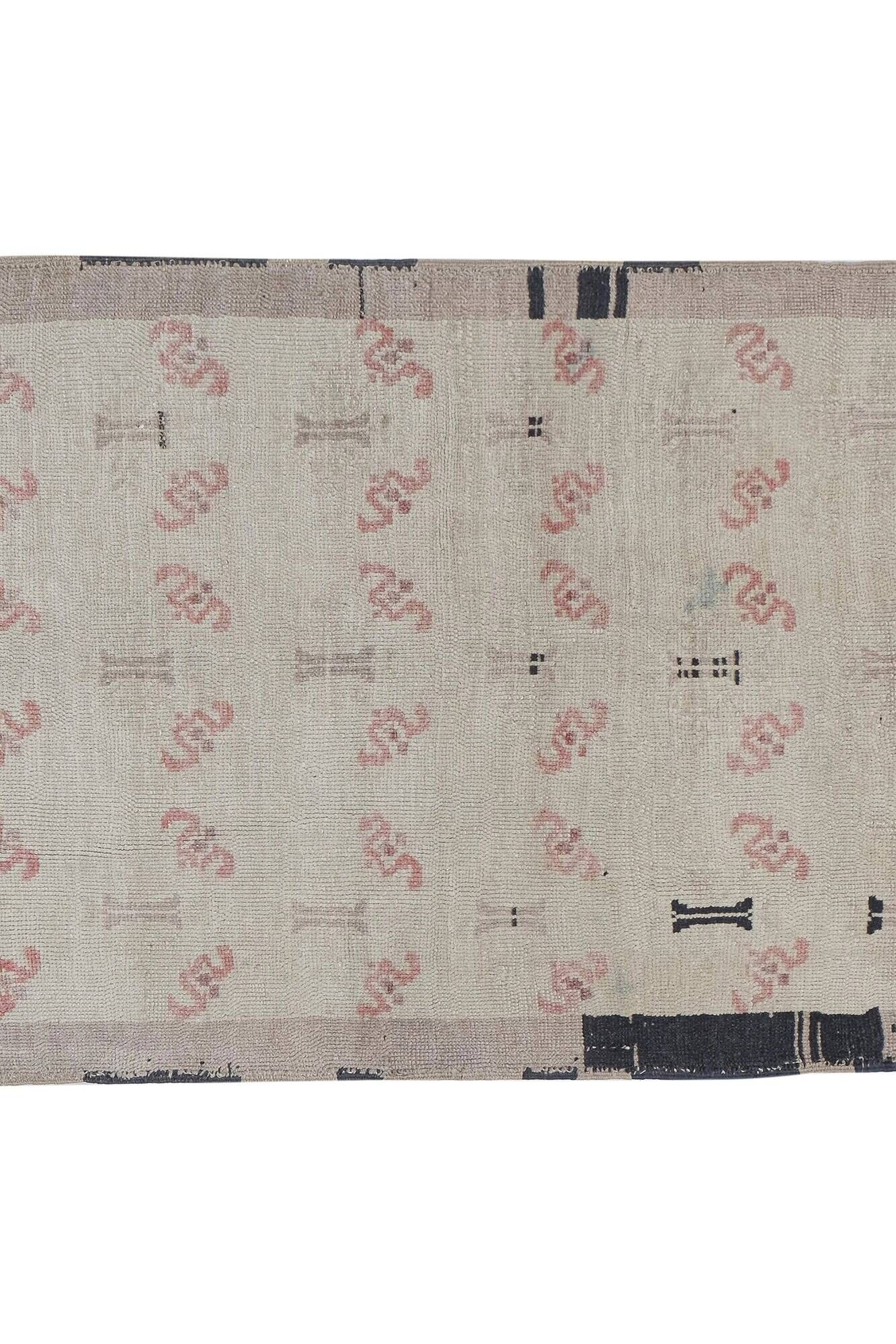 Vintage Turkish Oushak rug 93x184 cm
