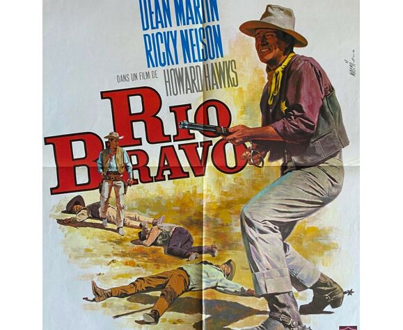 Movie poster "Rio Bravo" John Wayne, Western 60x80cm 1959 | Selency