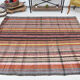 Kilim multicolore rayé moderne 6x7, 203x230Cm