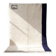 Minimalist Navy Wool Rug — Design with Greek Border