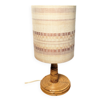 Rattan table lamp 1960