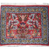 Tapis vintage fait main Tabriz persan 46cm x 54cm (1950s)