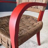 Vintage Mediterranean Rope Armchair, France, 1930s