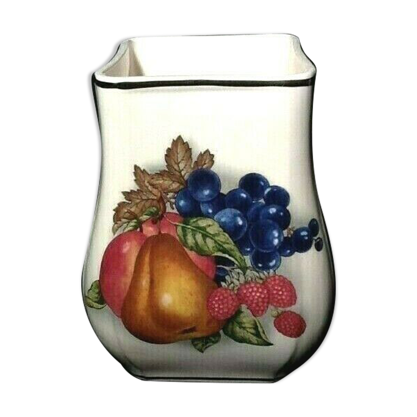 Ceramic vase with fruit decoration porcelain frazarte
