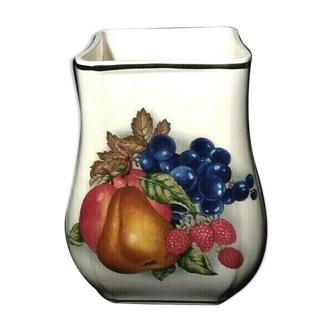 Vase céramique à décor de fruits   porcelaine frazarte