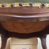 Louis XV footrest in walnut, 19th century, curved base