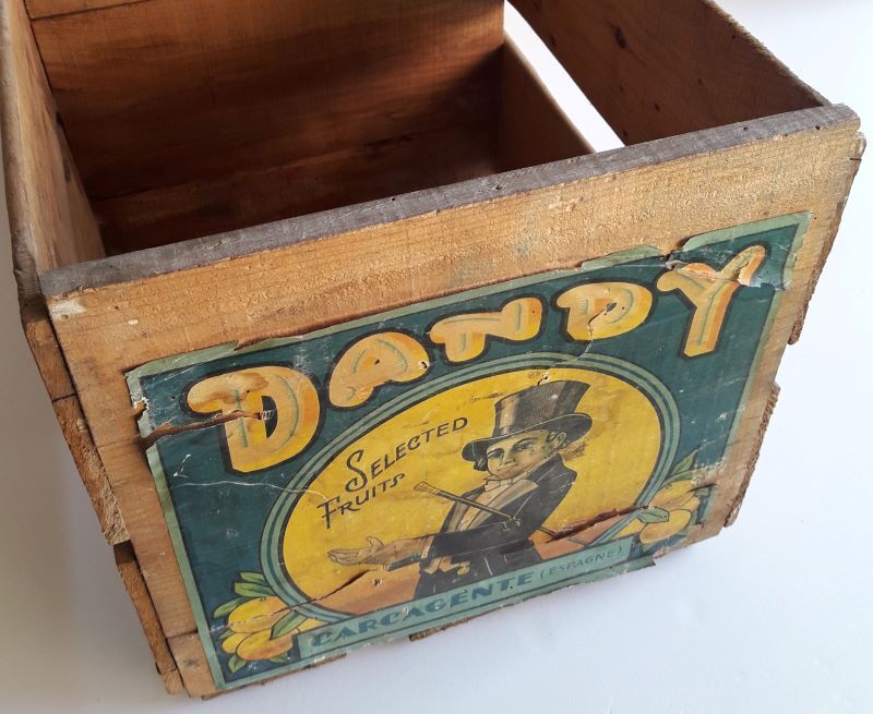 Wooden crate transport colorful poster Magraner-Co Espana