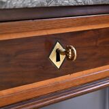 Console in mahogany and marble, Louis XVI period – late 18th century.