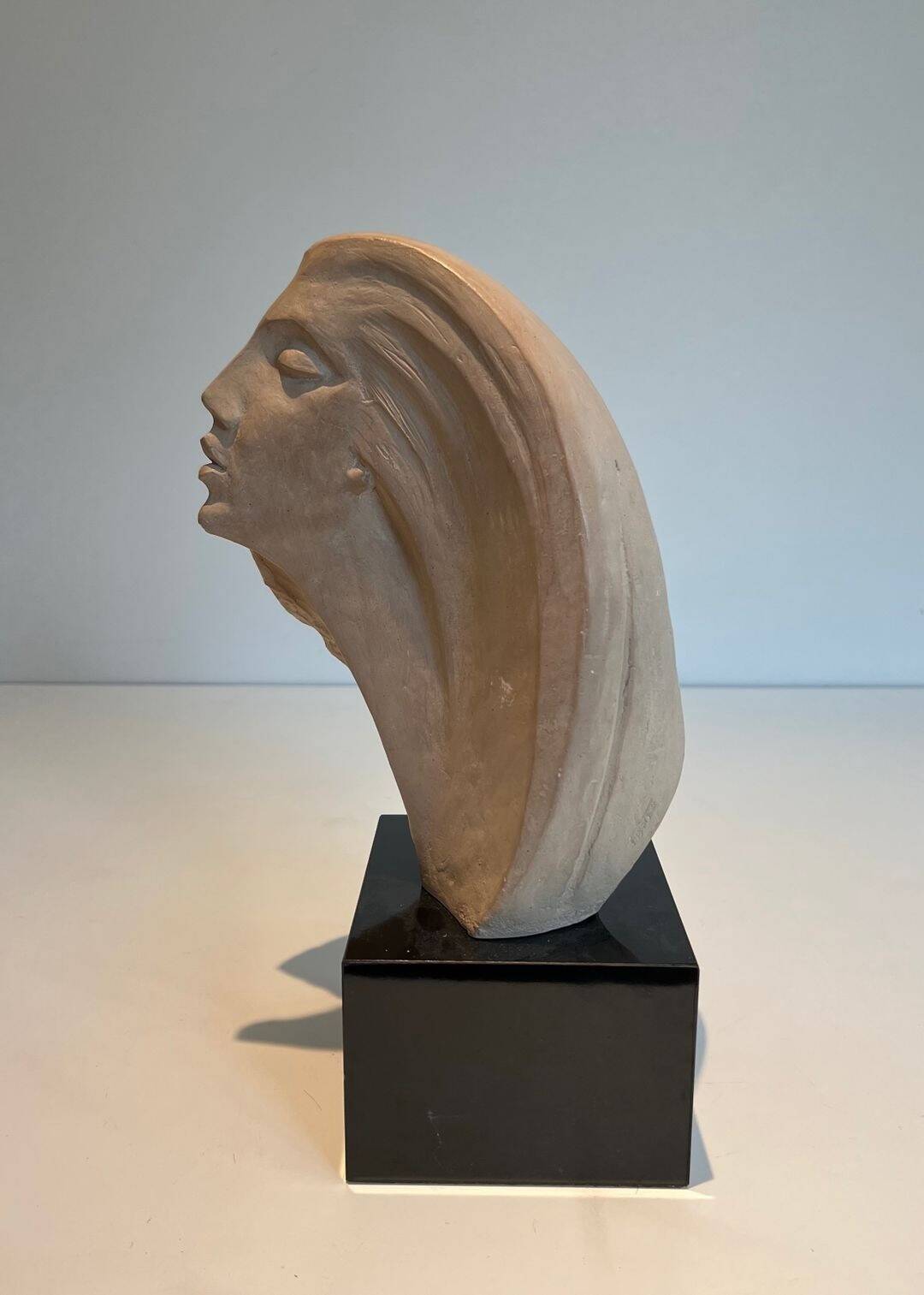 Female Bust in Terracotta with Egyptian Spirit, Austin Productions, 1980
