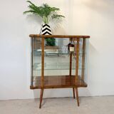 Elegant, curved display cabinet in Art Deco style
