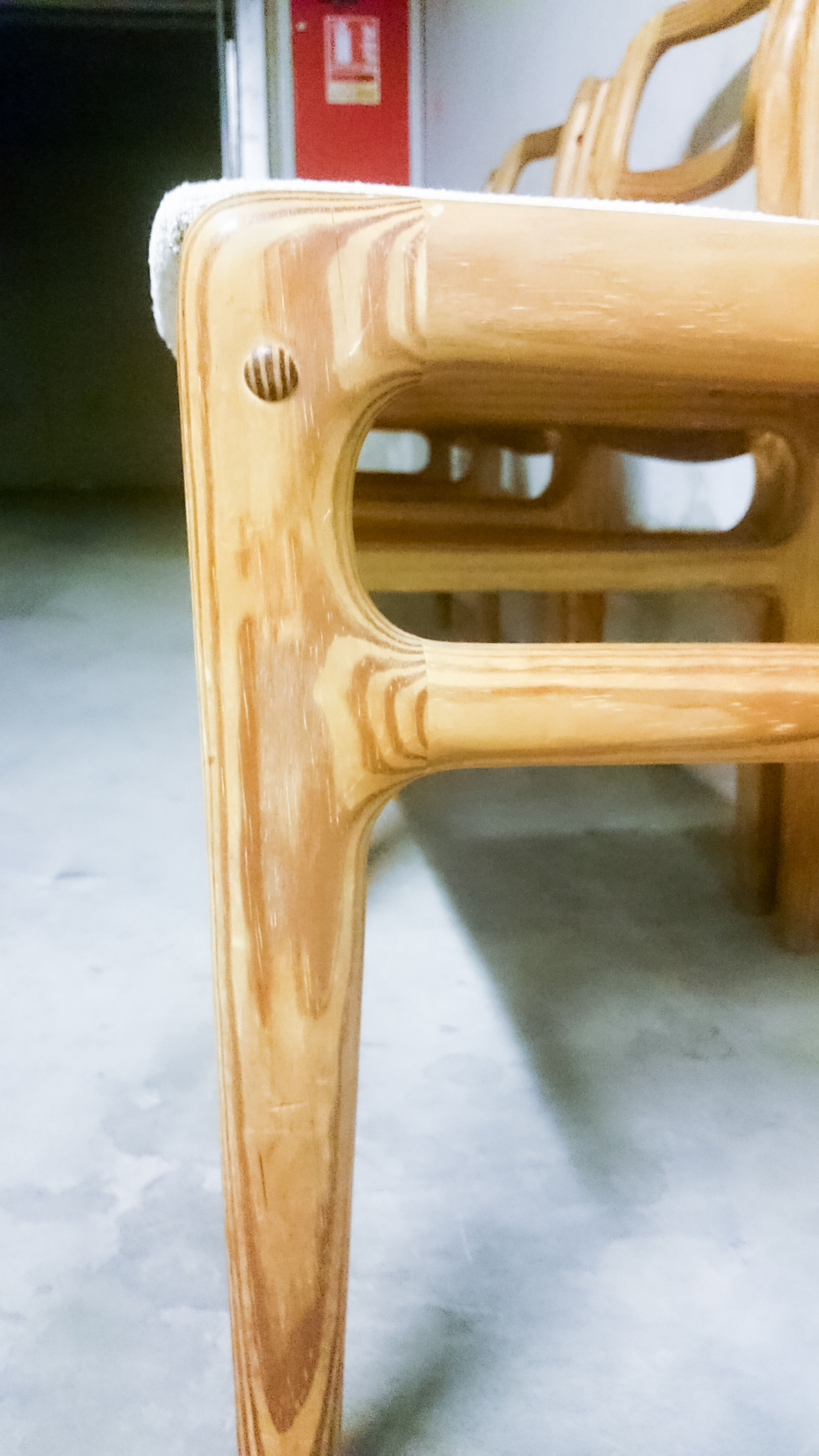 4 chairs by Johannes Andersen for Uldum Møbelfabrik, in pine, Scandinavian design, Denmark 1960's