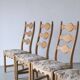 4 ladder back dining chairs by Henning Kjaernulf | Denmark | 1950s