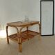Vintage rattan coffee table from the 70s - organic lines, Riviera spirit.