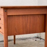 Desk Arne Vodder Teck Danish design 50's box with sliding drawers