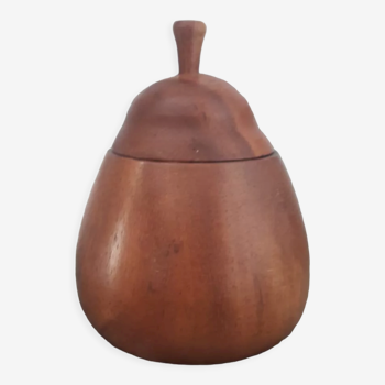 Pear-shaped wooden box