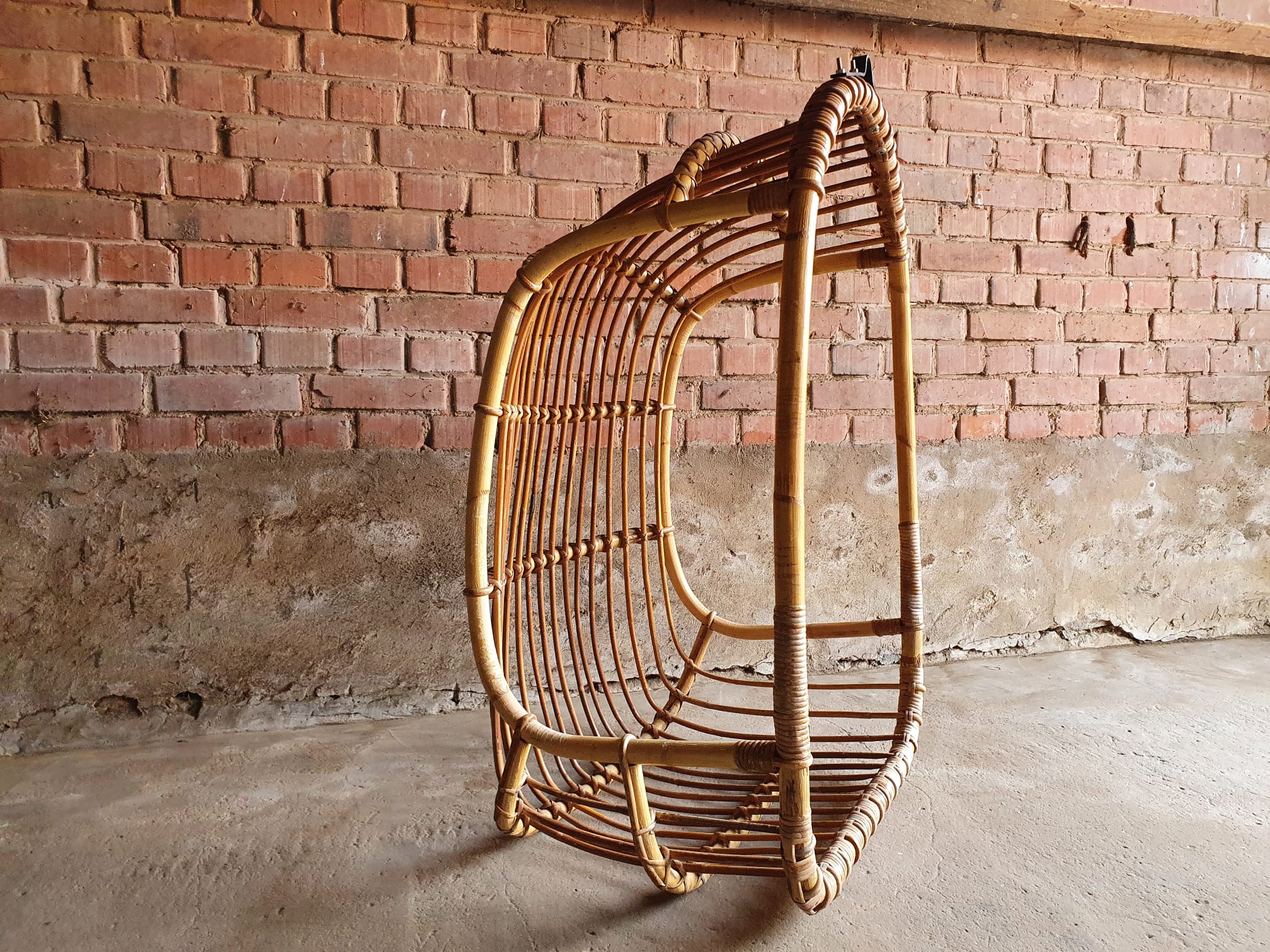 Vintage bamboo hanging chair