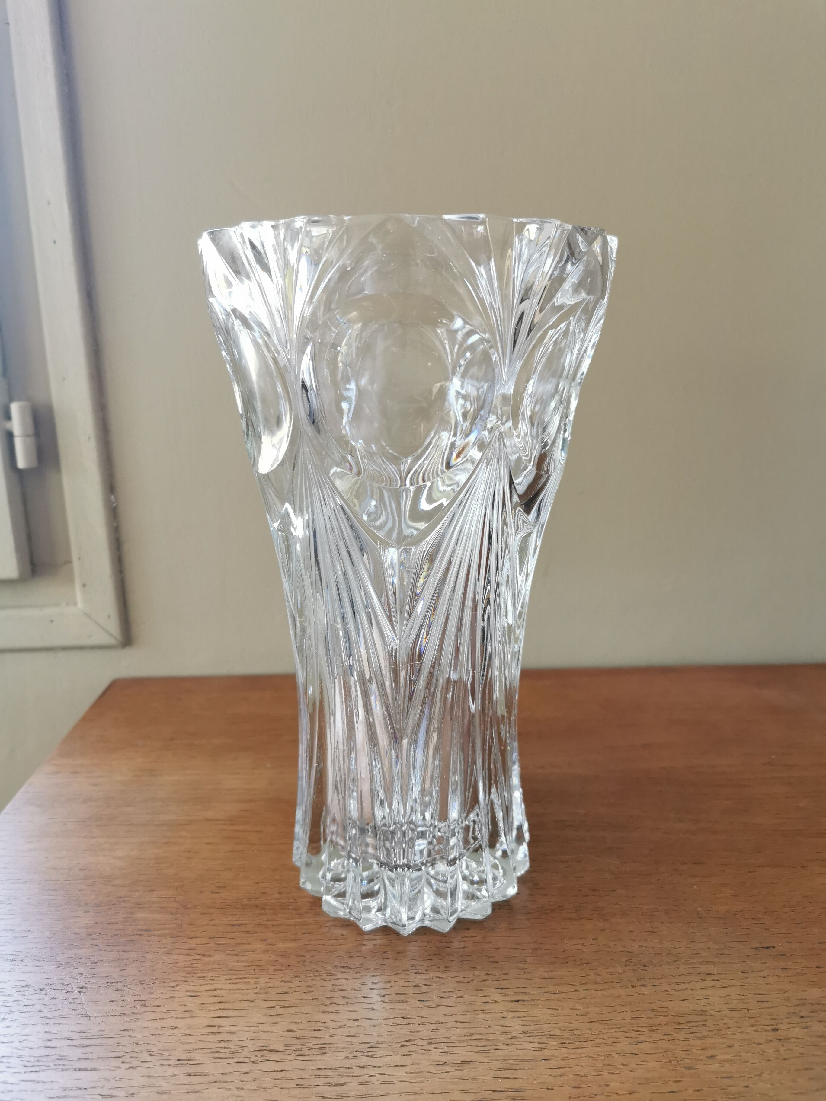 Vintage crystal art deco style vase