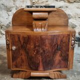 French Art Deco bedside table with a marble top, circa 1930.