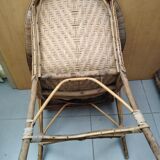50s wicker rattan chair