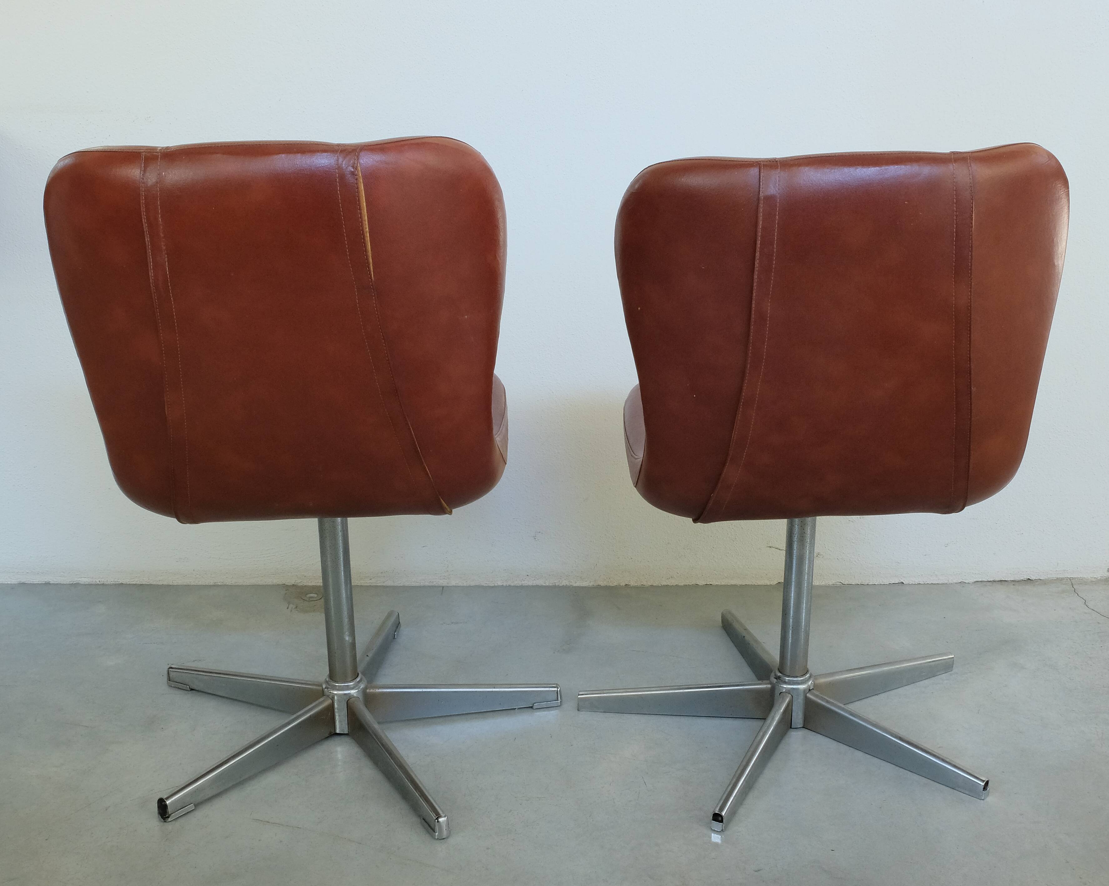 Set of chairs, Space Age, faux leather, Italy, 1960s