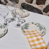 Set of 9 glasses on foot