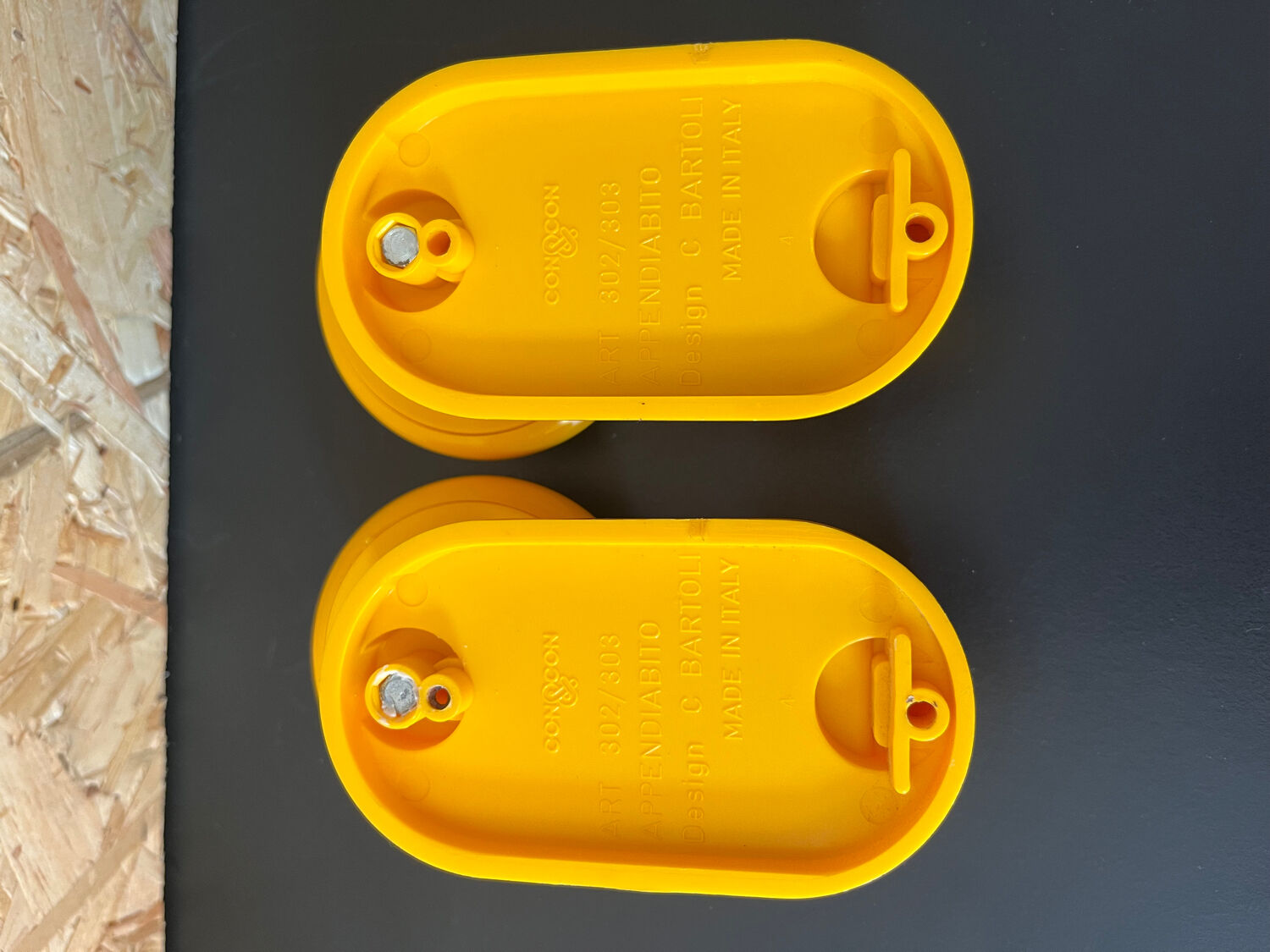 Coat rack yellow hook year 70/80 Italy