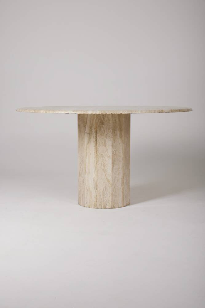 Travertine dining table