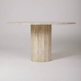 Travertine dining table