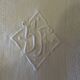 Lot de 12 serviettes de table en coton monogrammées SF