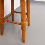 Vintage solid oak stool from the 50s 60s