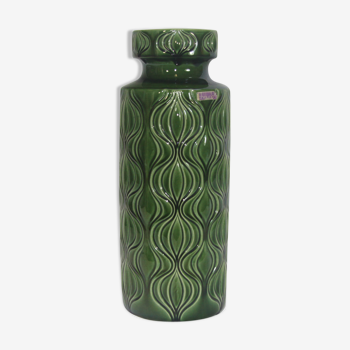 Vintage vase in green ceramic Scheurich, 1960