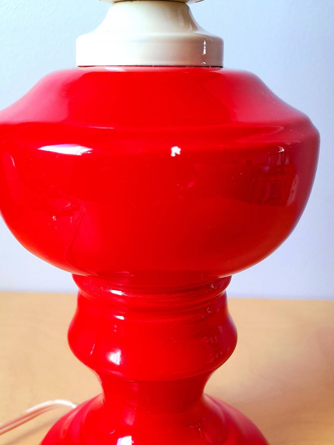 Ceramic and opaline lamp 1970.