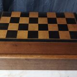 Backgammon game old wooden board game