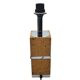 Vintage Modernist Table Lamp Base – Cork and Chrome Design — 1970s