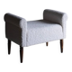 White faux shearling ottoman | 1960s