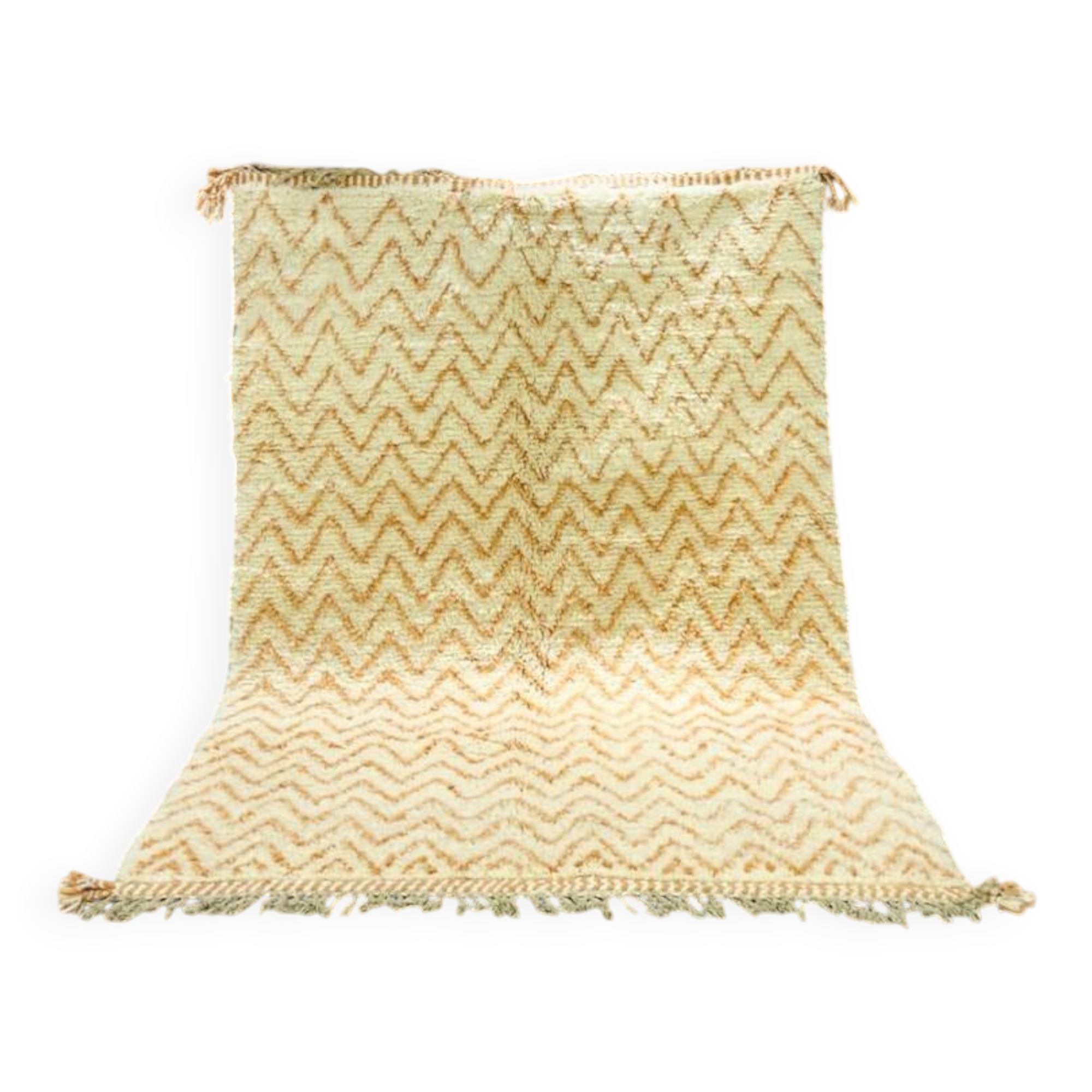 Tapis bérbere écru à motifs géométriques 250cmx150cm