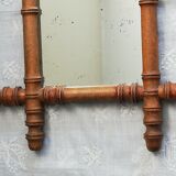 Wooden mirror bamboo style