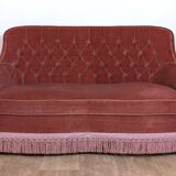Toad sofa in old pink velvet