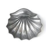 vintage shell dish, tin shell, table décor, pocket empty, tin cup, tin shell