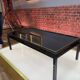 Coffee table Pierre Vandel glass and aluminum black circa 1970
