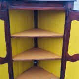 19th-century walnut corner buffet