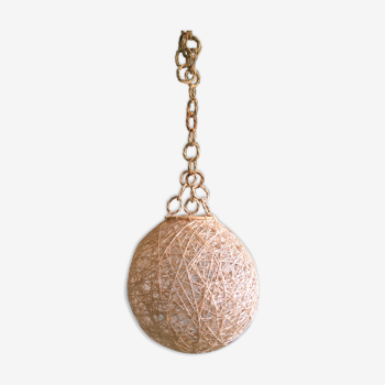 Suspension ball in rope and rattan