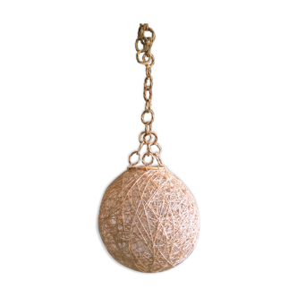 Suspension ball in rope and rattan