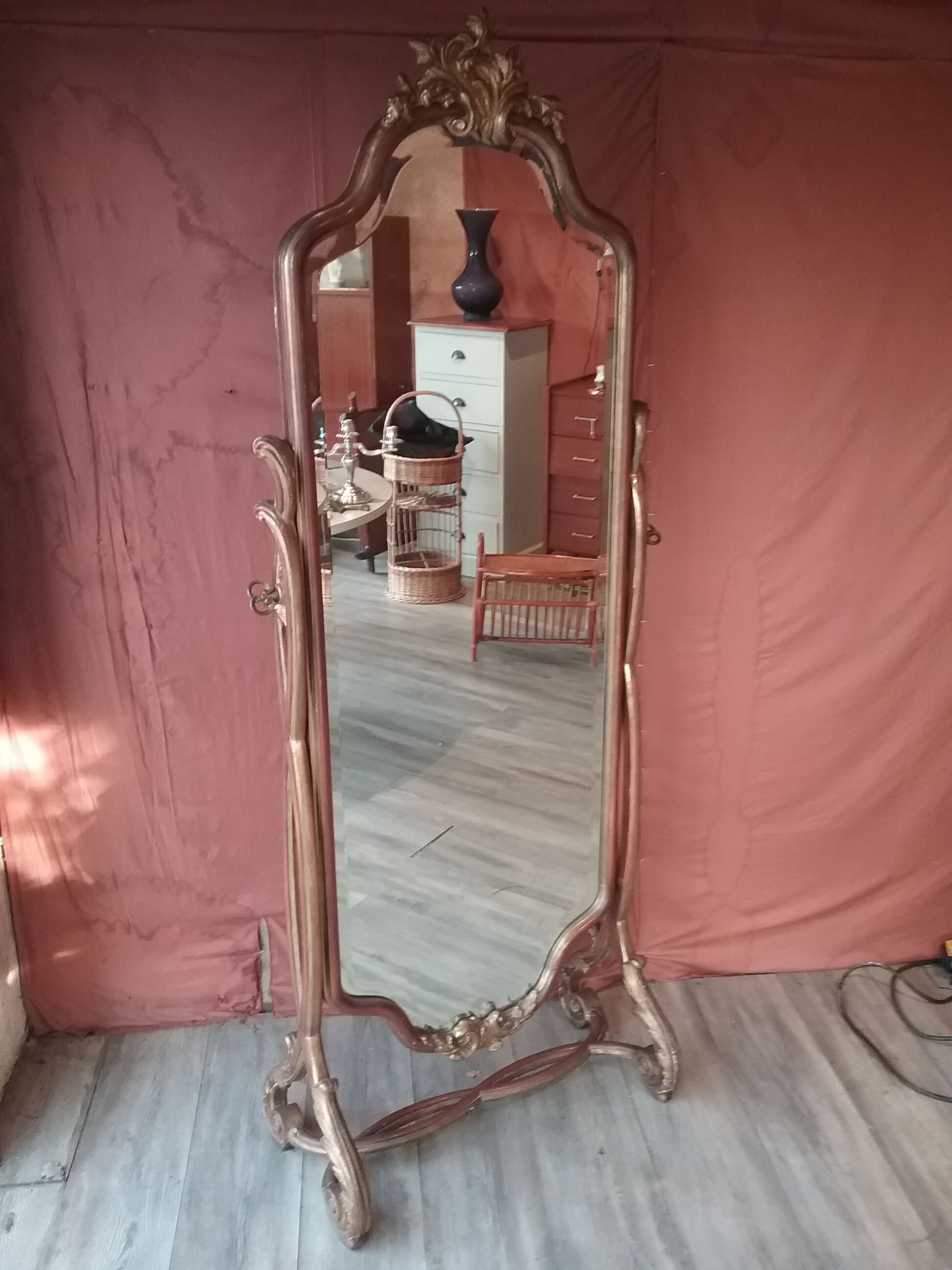 Golden wooden psyche 176x73cm