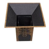 Gold on Black Art Deco Jardiniere with craquelure Japan