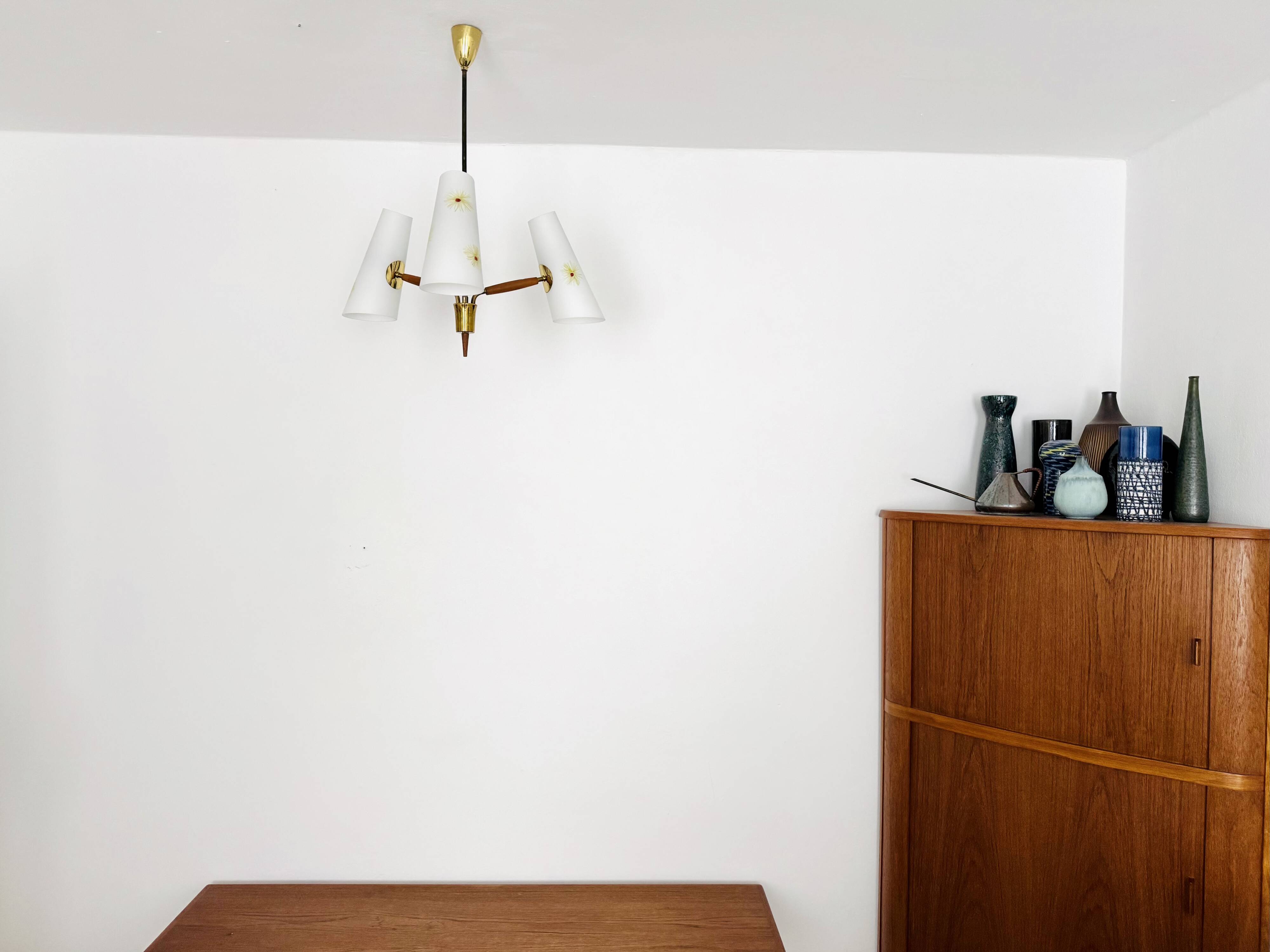 Brass Chandelier by Rupert Nikoll