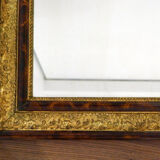Large gold mirror and wood scale style 80x60