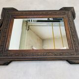 Mirror "tramp art" folk art 103 x 76 cm.