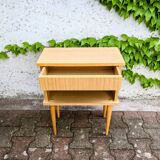 Bedside light oak feet spindles 60s