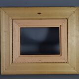 Frame wood stucco gilded gold leaf 30x26 foliage 16.4x11.9 cm